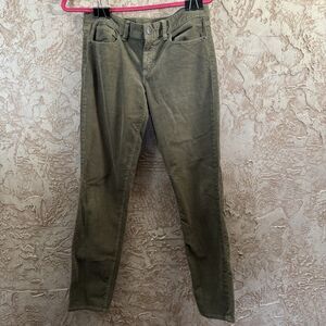 J.Crew Toothpick Ankle Corduroy Pants Olive Green Skinny Fit Women’s 28x26